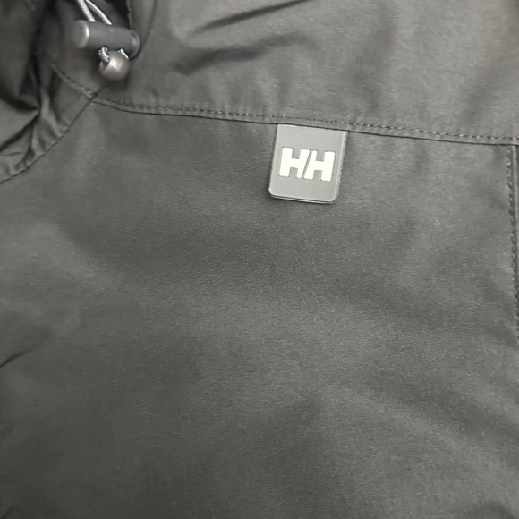 Sz XL New Helly Hansen Belfast Black Long Windproof Rain Coat. - Picture 6 of 7